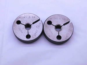 M10 X 1.5 6g METRIC THREAD RING GAGES 10 GO NO GO P.D.'S = .3540 & .3489 CHECK - BL0676CCRL