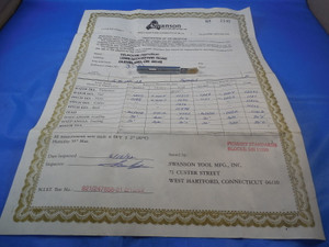 5 44 UNC 2B CERTIFIED THREAD PLUG GAGE #5 .125 GO ONLY P.D. = .1088 TOOL UNC-2B