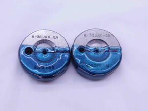 6 32 UNC 2A THREAD RING GAGES #6 .138 .1380 GO NO GO P.D.'S = .1169 & .1141 - 6322AR2