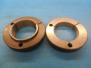 3" 8 NA 2G THREAD RING GAGES 3.0 GO NO GO P.D.'S = 2.9235 & 2.9025 3"-8 NA-2G