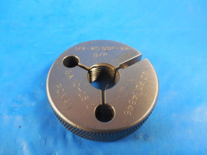 1/2 20 UNF 2A BEFORE PLATE THREAD RING GAGE .5 GO ONLY P.D. = .4646 B/P BP