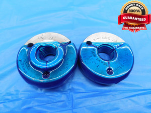 1" 8 UNC 2A THREAD RING GAGES 1.0 1.00 1.000 GO NO GO P.D.'S = .9168 & .9100 - NG1333IPRL