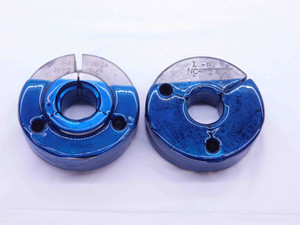 1" 8 UNC 2A THREAD RING GAGES 1.0 1.00 1.000 GO NO GO P.D.'S = .9168 & .9100 - NG1333IPRL