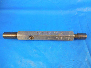 3/8 32 NS 2 THREAD PLUG GAGE .375 GO NO GO P.D.'S = .3547 & .3577 INSPECTION