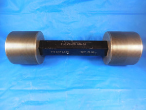 2 1/2 20 UN 2A SET PREPLATE THREAD PLUG GAGE 2.5 GO NO GO PD'S = 2.4650 & 2.4612