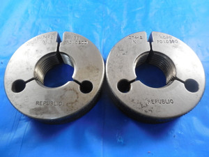 1.074 12 N THREAD RING GAGES 1.0740 GO NO GO P.D.'S = 1.0200 & 1.0140 INSPECTION