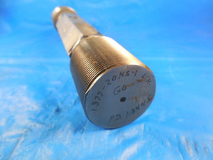 1.377 20 NS 1 LEFT HAND THREAD PLUG GAGE 1.3770 GO NO GO PD'S = 1.3445 & 1.3519