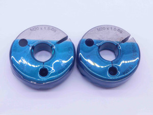 M20 X 1.5 6g VERMONT THREAD RING GAGES 20 GO NO GO P.D.'S = 18.994 & 18.854 - JA0180CC