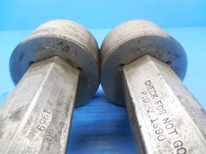 2 1/4 12 N 2 SET THREAD PLUG GAGES 2.25 GO NO GO P.D.'S = 2.1959 & 2.1890