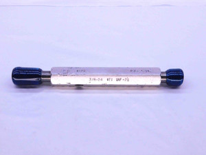 3/8 24 UNF 2B STI HELICOIL THREAD PLUG GAGE .375 GO NO GO P.D.'S = .4020 & .4059 - NG2351YP