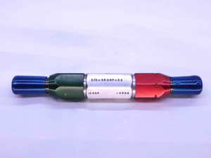 5/8 18 UNF 3B THREAD PLUG GAGE .625 .6250 GO NO GO P.D.'S = .5889 & .5934 CHECK - JF0634BU