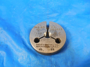 17/64 22 NS THREAD RING GAGE .265 GO ONLY P.D. = .2355 QUALITY INSPECTION TOOL