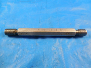 11/32 32 NS 2 THREAD PLUG GAGE .34375 GO NO GO P.D.'S = .3234 & .3267 NS-2 TOOL