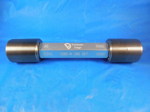 1.585 14 UNS SET THREAD PLUG GAGE 1.5850 GO NO GO P.D.'S = 1.5350 & 1.5300