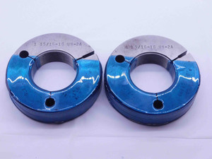 1 15/16 16 UN 2A THREAD RING GAGES 1.9375 GO NO GO P.D.'S = 1.8953 & 1.8899 - NG3081SL
