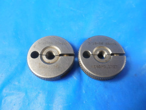 3/16 56 NS 2A THREAD RING GAGES .1875 GO NO GO P.D.'S = .1752 & .1727 UNS-2A