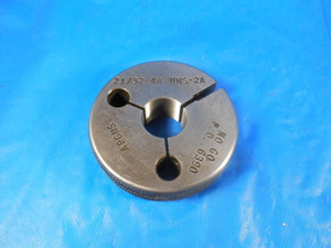 21/32 48 UNS 2A THREAD RING GAGE .65625 .656 NO GO ONLY P.D. = .6390 INSPECTION