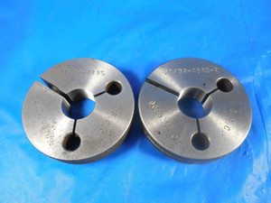 21/32 48 NS 2 THREAD RING GAGES .65625 .656 GO NO GO P.D.'S = .6427 & .6390 TOOL