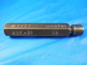 5/8 20 NS THREAD PLUG GAGE .625 GO ONLY P.D. = .5955 INSPECTION TOOL 5/8-20