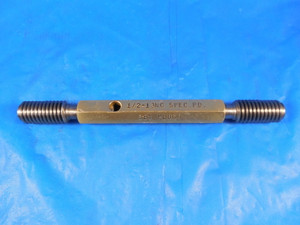 1/2 13 NC SPECIAL SET THREAD PLUG GAGE .5 GO NO GO P.D.'S = .4461 & .4423 SPEC.