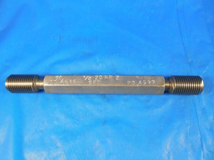 1/2 20 NF 2 SET THREAD PLUG GAGE .5 GO NO GO P.D.'S= .4635 & .4599 CHECK SETTING 1/2 20 NF 2 SET THREAD PLUG GAGE .5 GO NO GO P.D.'S= .4635 & .4599 CHECK SETTING