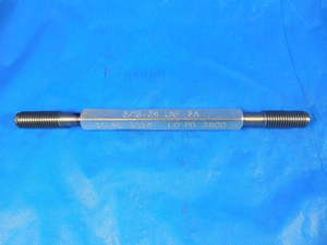 5/16 24 UNF 2A SET THREAD PLUG GAGE .3125 GO NO GO P.D.'S = .2824 & .2800 UNF-2A
