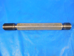 1/2 20 UNF 2B PLUS .002 THREAD PLUG GAGE .5 GO NO GO PDS= .4695 & .4751 OVERSIZE