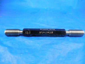 1/2 20 UNF SET THREAD PLUG GAGE .5 GO NO GO P.D.'S = .4661 & .4633 SETTING TOOL