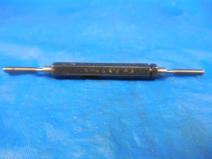 4 48 NF 2 SET THREAD PLUG GAGE #4 . 112 GO NO GO P.D.'S = .0985 & .0963 #4-48