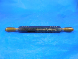 15/64 40 NS 3 SET THREAD PLUG GAGE .2343 GO NO GO P.D.'S= .2182 & .2165 15/64-40