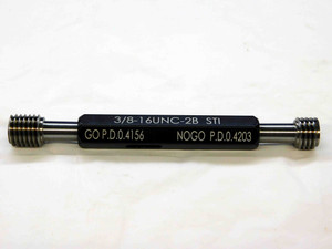 NEW 3/8 16 UNC 2B STI HELICOIL THREAD PLUG GAGE .375 GO NO GO PDS= .4156 & .4203