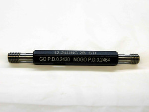 NEW 12 24 UNC 2B STI HELICOIL THREAD PLUG GAGE #12 .216 GO NO GO PDS .2430 .2464