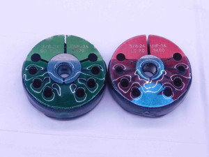 3/8 24 UNF 3A THREAD RING GAGES .375 .3750 GO NO GO P.D.'S = .3479 & .3450 CHECK - 38243AR2