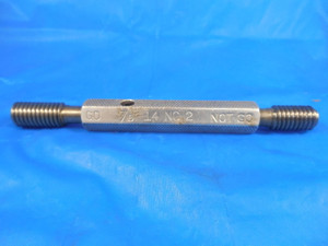 7/16 14 NC 2 SET THREAD PLUG GAGE .4375 GO NO GO P.D.'S = .3911 & .3862 TOOL