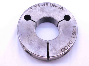1 5/8 16 UN 3A THREAD RING GAGE 1.625 1.6250 GO ONLY P.D. = 1.5844 - 158163ARGO1