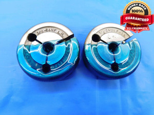 3/8 24 NF 3A LEFT HAND THREAD RING GAGES .375 GO NO GO P.D.'S = .3479 & .3450 - DS0501BU