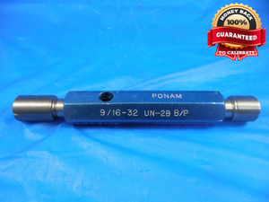 9/16 32 UN 2B BEFORE PLATE THREAD PLUG GAGE .5625 GO NO GO P.D.'S= .5442 & .5481 9/16 32 UN 2B BEFORE PLATE THREAD PLUG GAGE .5625 GO NO GO P.D.'S= .5442 & .5481