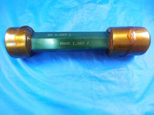 1.557 & 1.562 DIA CLASS Z SMOOTH PIN PLUG GAGE GO NO GO 1.5625 UNDERSIZE 1 9/16