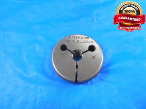 5/16 18 NC SPECIAL THREAD RING GAGE .3125 GO ONLY P.D. = .2800 QUALITY