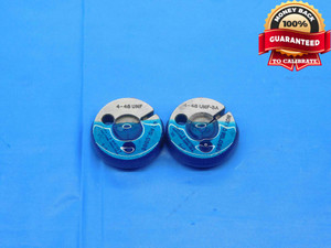 4 48 UNF 3A THREAD RING GAGES #4 .112 .1120 GO NO GO P.D.'S = .0985 & .0967 - DS0704BU