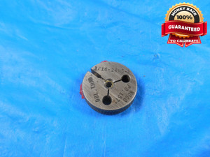 3/16 24 NS 2 DOUBLE LEAD THREAD RING GAGE .1875 NO GO ONLY PD = .1571 DBL. THRD.
