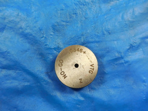 .0846 DIA CLASS Z SMOOTH PLAIN BORE RING GAGE NO GO .0625 OVERSIZE 1/16 TOOL