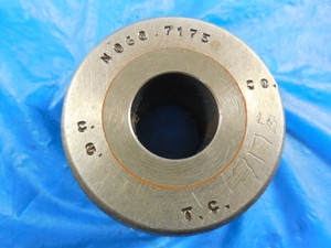 .7175 DIA CARBIDE SMOOTH PLAIN BORE RING GAGE NO GO .7500 UNDERSIZE 3/4 TOOL