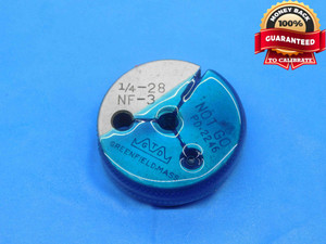 1/4 28 NF 3 THREAD RING GAGE .25 .250 .2500 NO GO ONLY P.D. = .2246 UNF-3 CHECK - DS0847BU