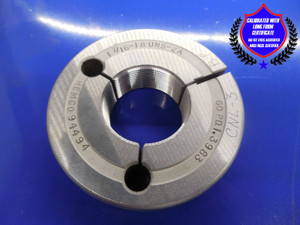 CERTIFIED CALIBRATED 1 7/16 18 UNS 2A B/P THREAD RING GAGE 1.4375 GO PD = 1.3983