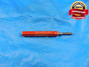 5 40 NC 3 SET THREAD PLUG GAGE #5 .125 NO GO ONLY P.D.= .1071 QUALITY #5-40 TOOL