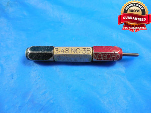 3 48 NC 3B THREAD PLUG GAGE #3 .099 NO GO ONLY P.D. = .0877 QUALITY #3-48 UNC