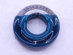 3/4 14 NPTF L2 PIPE THREAD RING GAGE .75 .750 .7500 N.P.T.F. DRYSEAL TAPER CHECK - JF1422BU