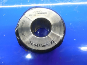 MAHR 24.9473 MM CLASS XX MASTER PLAIN BORE RING GAGE 25 UNDERSIZE 1.0 25.0 25.00