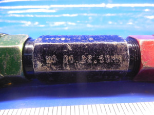 12.10 & 12.50 MM CLASS X SMOOTH PIN PLUG GAGE GO NO GO 12.0 12.50 MM .500 -.0079